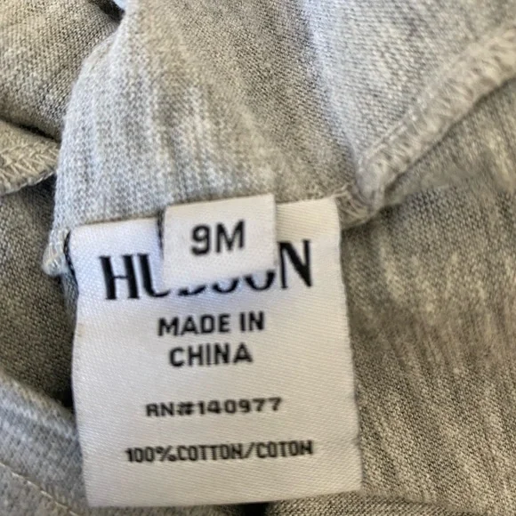 Hudson Grey Ruffle Top 9months - Picture 3 of 5